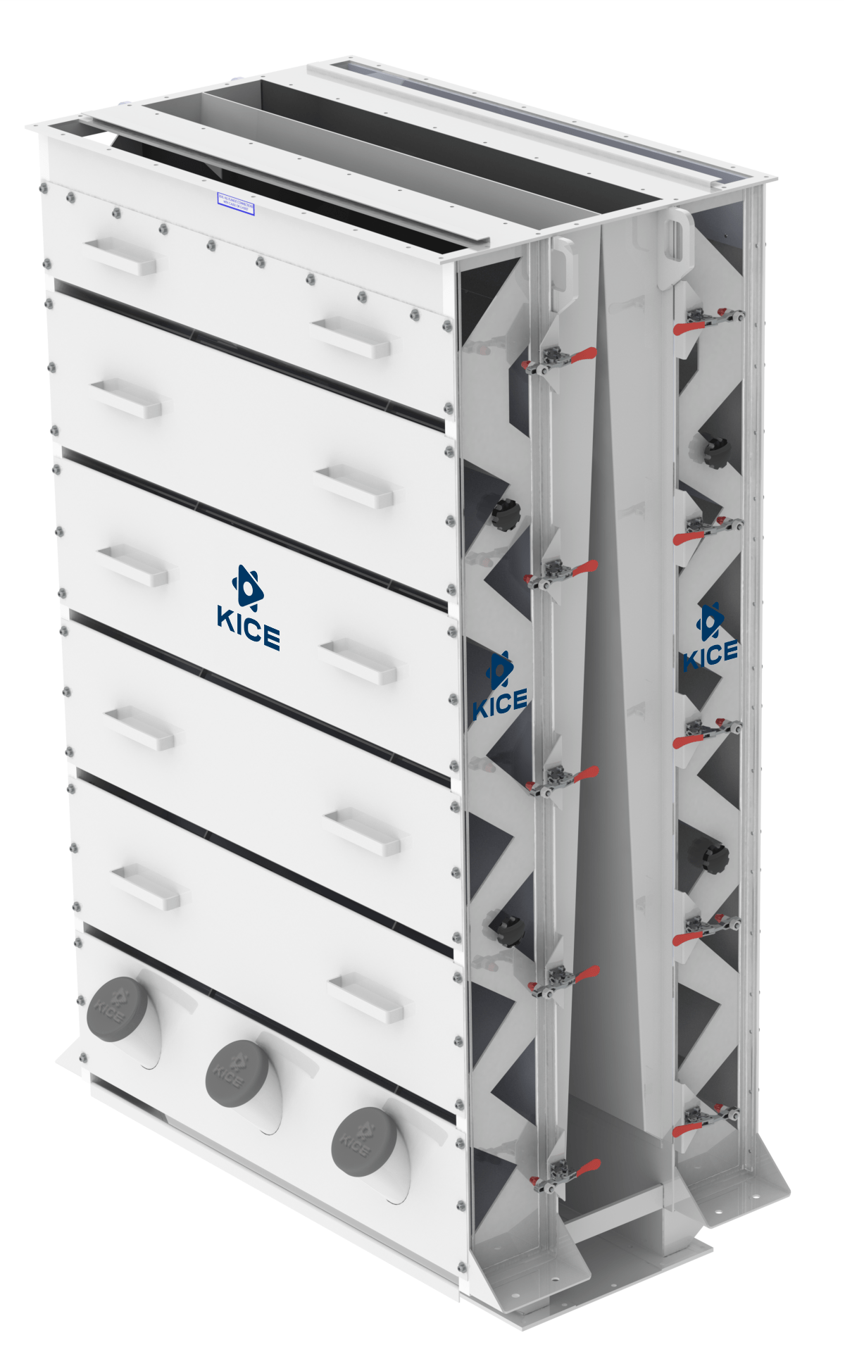 Multi-Aspirator® - Stainless Steel - Kice 6EE48 isometric view—three-dimensional rendering of industrial airlock or rotary valve model.
